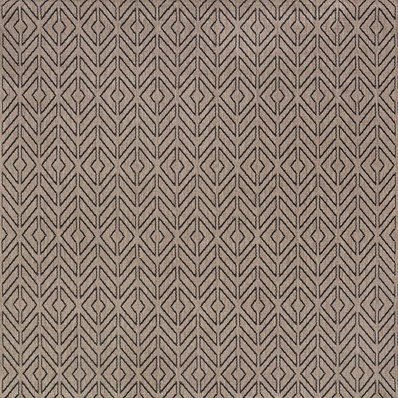 Octagon, Square & Round Rugs Recife 1318/2550 Cabana Tile  Driftwood-Black Camel - Taupe & Black - Charcoal Machine Made Rug