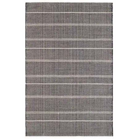 Casual Rugs & Solid Rugs Samson Samson Black Black - Charcoal & Ivory - Beige Machine Made Rug