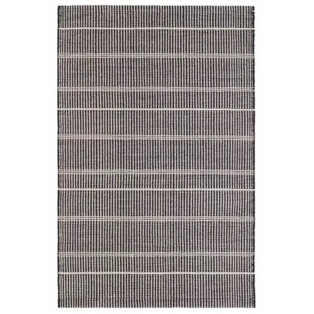 Casual & Solid Rugs Samson Samson Black Black - Charcoal & Ivory - Beige Machine Made Rug