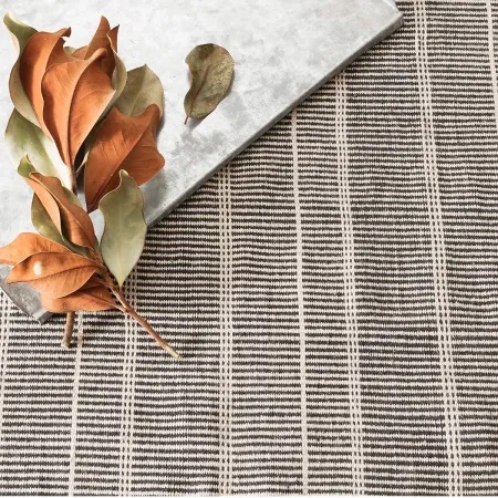 Casual Rugs & Solid Rugs Samson Samson Black Black - Charcoal & Ivory - Beige Machine Made Rug