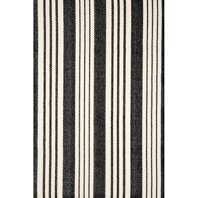 Casual & Solid Rugs Birmingham Birmingham Black Ivory - Beige & Black - Charcoal Hand Woven Rug