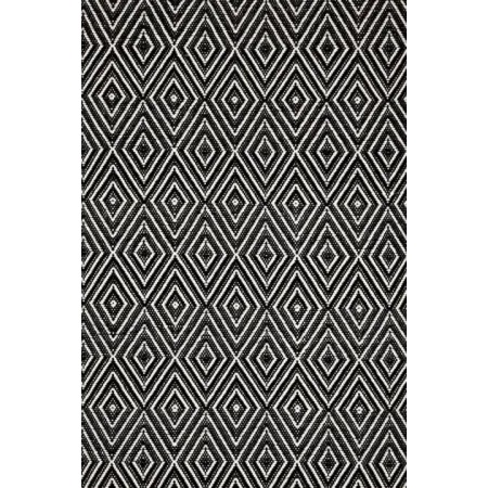 Casual Rugs & Solid Rugs Diamond Diamond Black Ivory - Beige & Black - Charcoal Hand Woven Rug