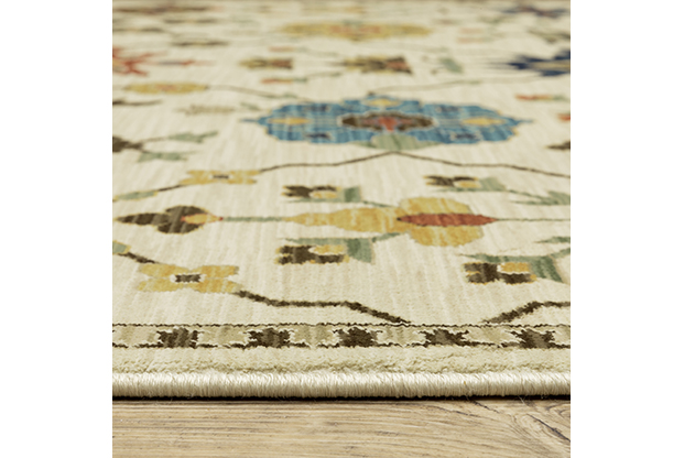 Traditional & Oriental Rugs Francesca FR02M Ivory - Beige Machine Made Rug