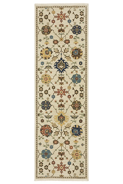 Traditional & Oriental Rugs Francesca FR02M Ivory - Beige Machine Made Rug