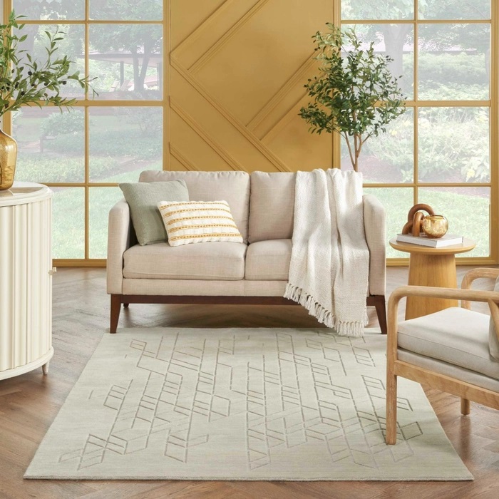 Casual Rugs & Solid Rugs Alessia ALE01 Sage Green Hand Loomed Rug