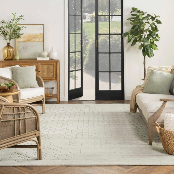 Casual Rugs & Solid Rugs Alessia ALE01 Sage Green Hand Loomed Rug