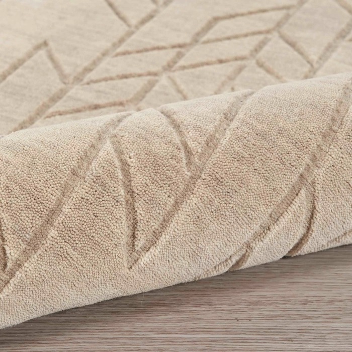 Casual Rugs & Solid Rugs Alessia ALE01   Beige Ivory - Beige Hand Loomed Rug