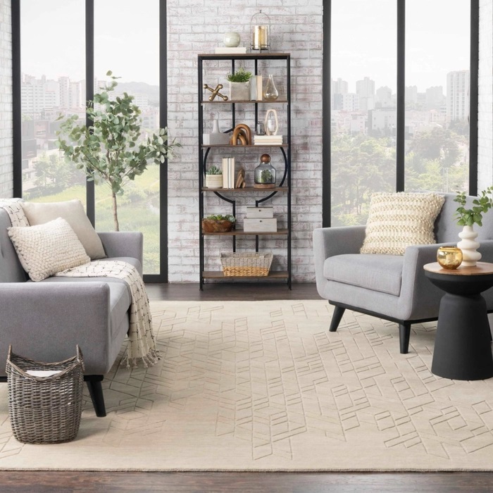 Casual Rugs & Solid Rugs Alessia ALE01   Beige Ivory - Beige Hand Loomed Rug