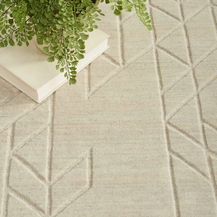 Casual Rugs & Solid Rugs Alessia ALE01   Ivory Ivory - Beige Hand Loomed Rug