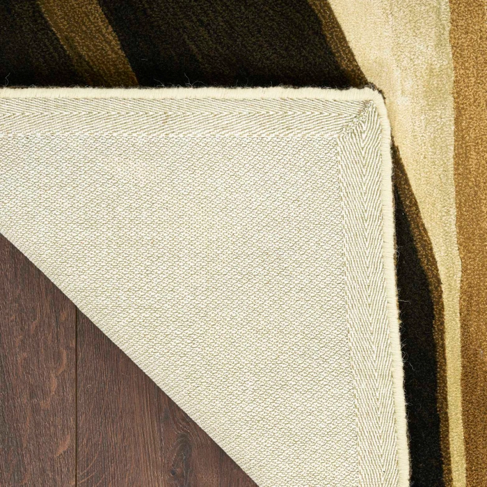 Contemporary Rugs & Transitional Rugs Prismatic PRS38 Lt. Brown - Chocolate & Lt. Gold - Gold Hand Tufted Rug