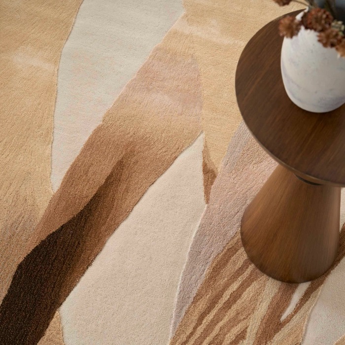 Contemporary Rugs & Transitional Rugs Prismatic PRS35 Camel - Taupe & Ivory - Beige Hand Tufted Rug