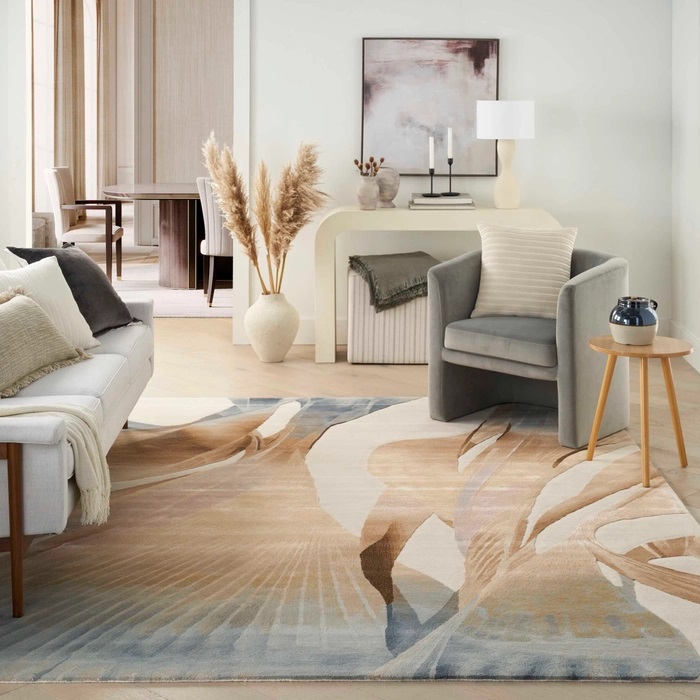 Contemporary Rugs & Transitional Rugs Prismatic PRS35 Camel - Taupe & Ivory - Beige Hand Tufted Rug