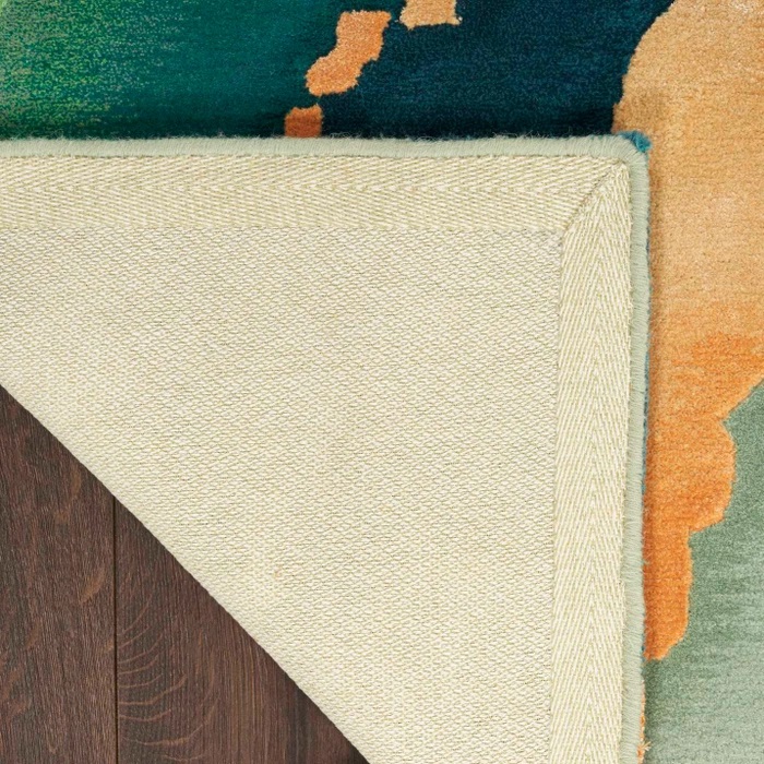 Contemporary Rugs & Transitional Rugs Prismatic PRS30 Green & Lt. Gold - Gold Hand Tufted Rug
