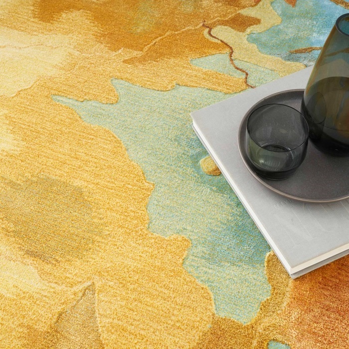 Contemporary Rugs & Transitional Rugs Prismatic PRS29 Lt. Gold - Gold & Multi Hand Tufted Rug