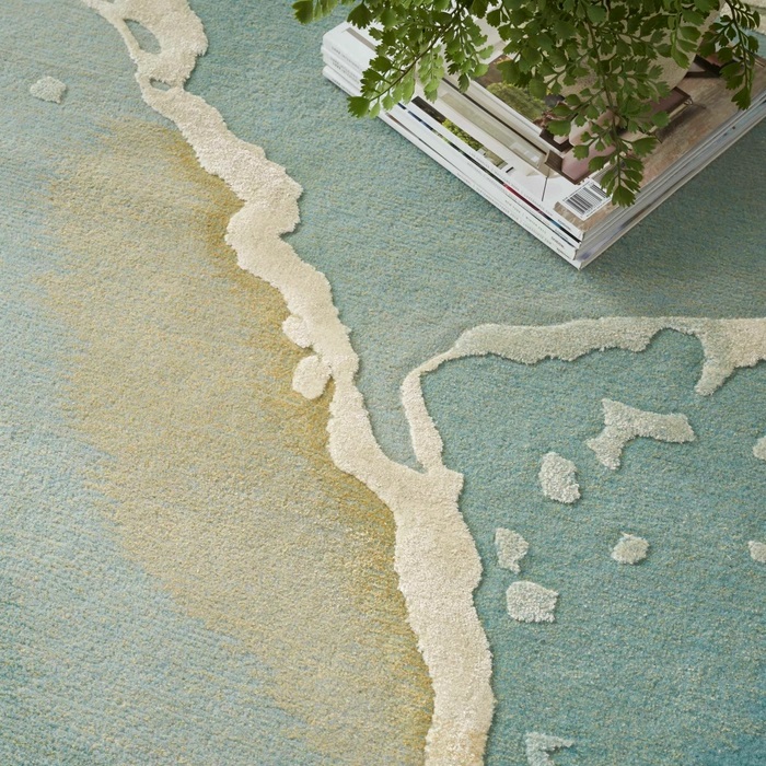 Contemporary Rugs & Transitional Rugs Prismatic PRS27 Lt. Grey - Grey & Lt. Green Hand Tufted Rug