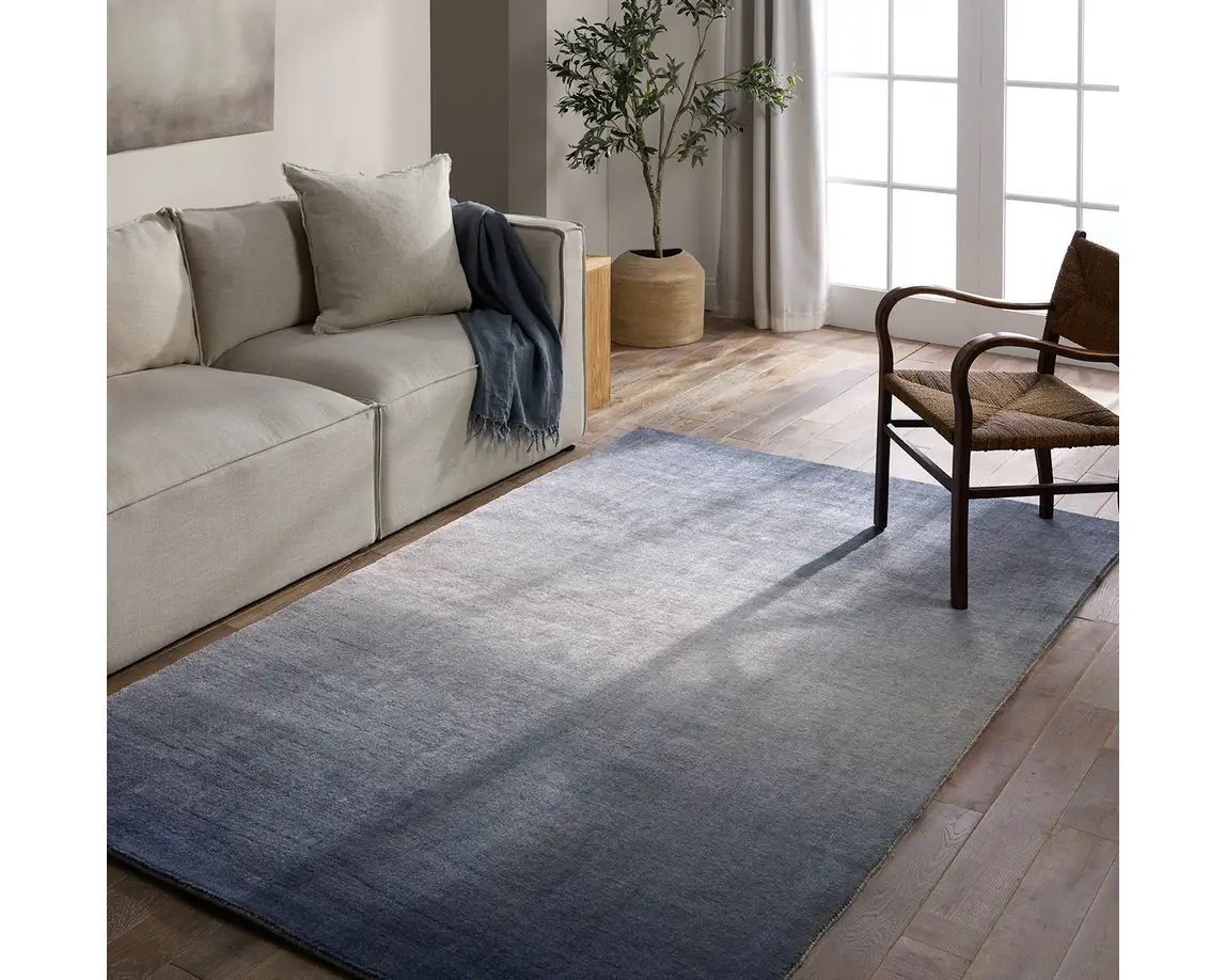 Casual Rugs & Solid Rugs Arena ARN02 Medium Blue - Navy Hand Woven Rug