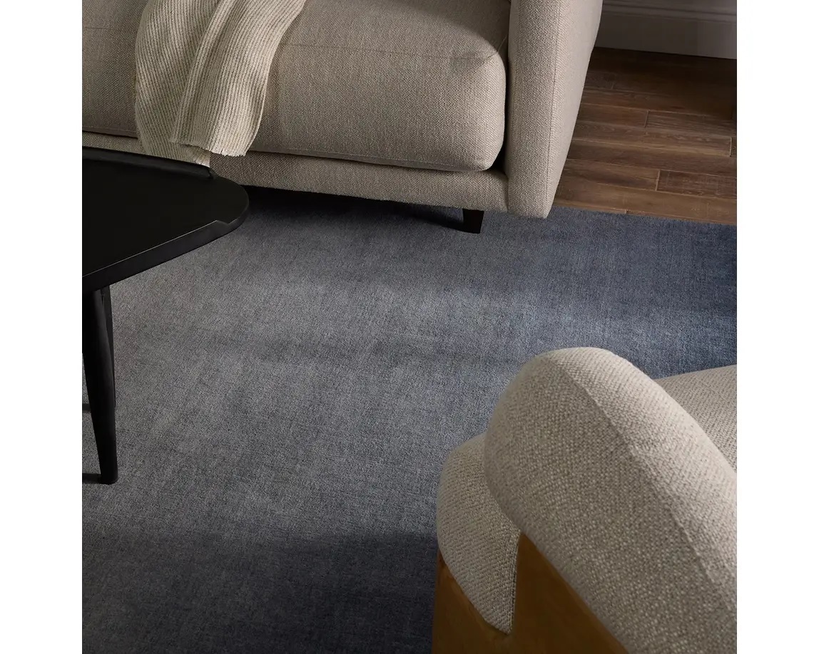 Casual Rugs & Solid Rugs Arena ARN02 Medium Blue - Navy Hand Woven Rug