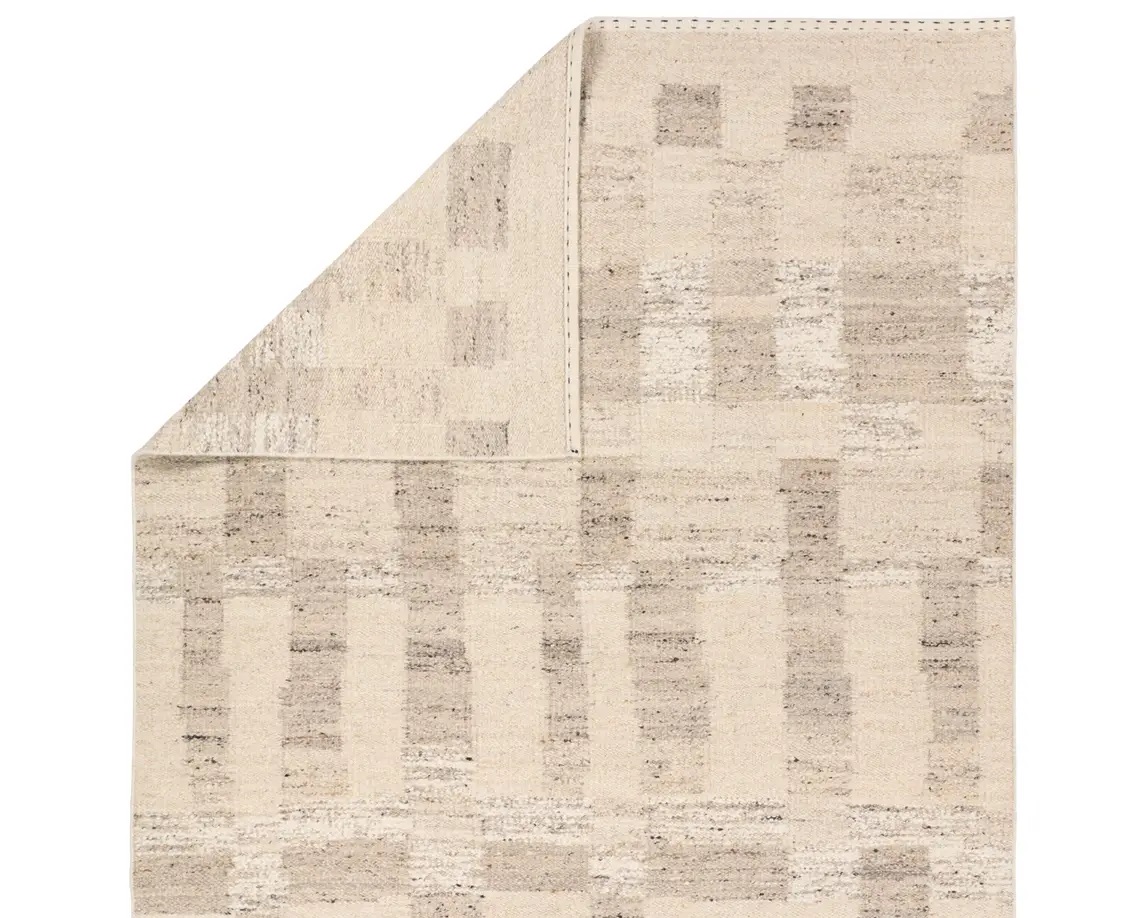 Casual Rugs & Solid Rugs Leona LEO12 Ivory - Beige & Lt. Grey - Grey Hand Woven Rug