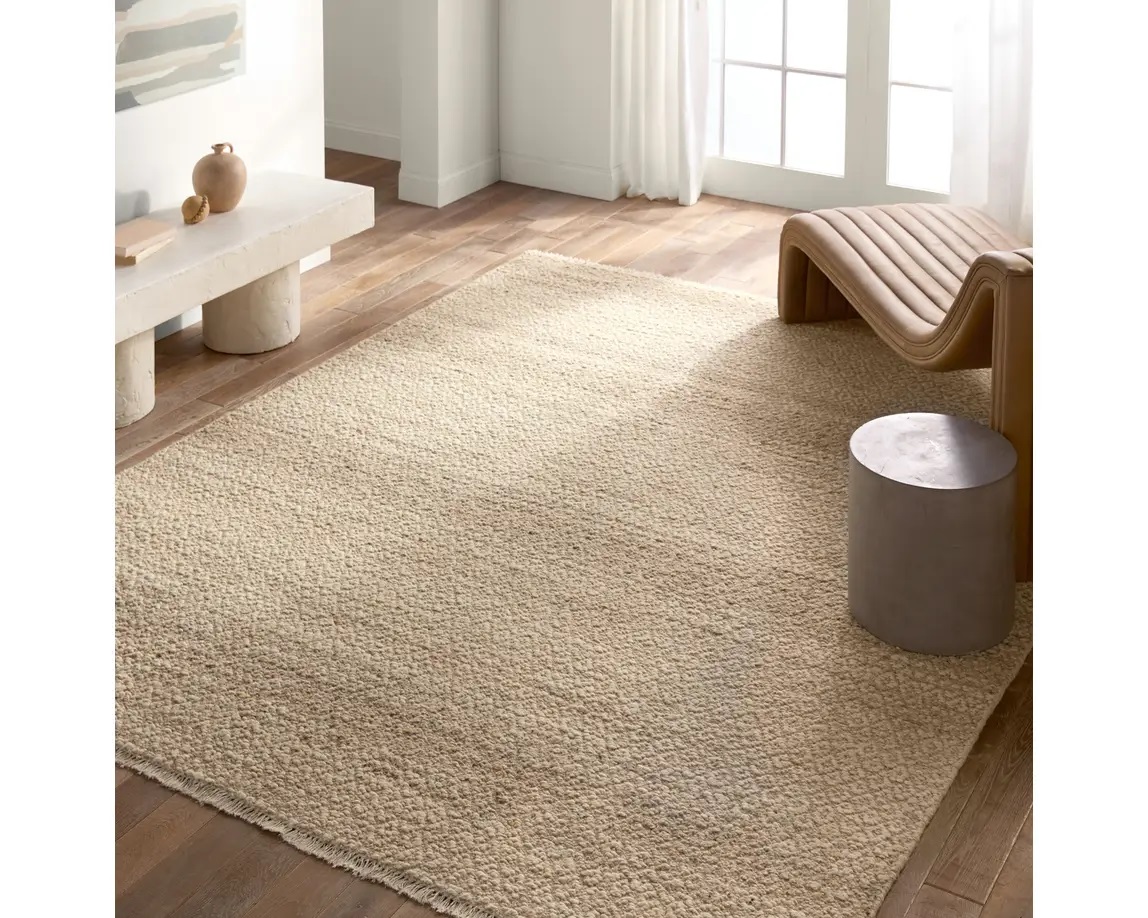 Casual Rugs & Solid Rugs Leona LEO08 Ivory - Beige Hand Woven Rug