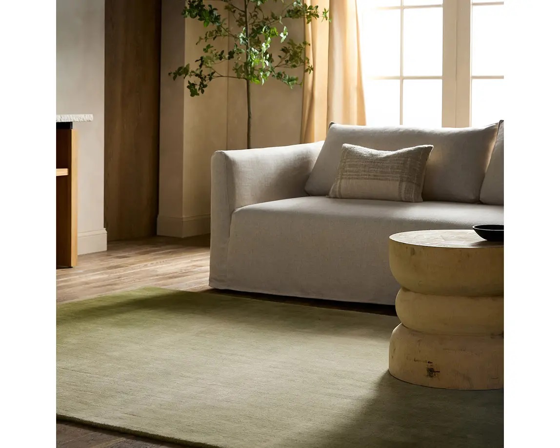 Casual Rugs & Solid Rugs Arena ARN04 Green Hand Woven Rug