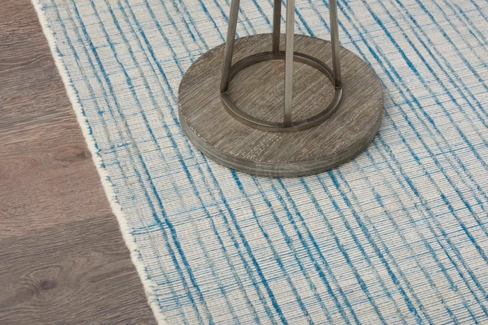 Custom Rugs, Runners & Rounds Textureweave Teal Lt. Blue - Blue Machine Made Rug