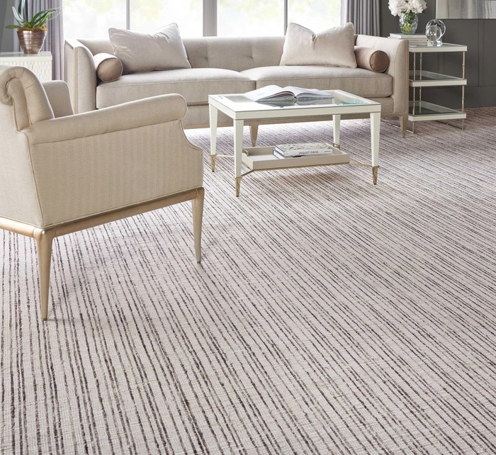Custom Rugs, Runners & Rounds Textureweave Domino Lt. Grey - Grey & Black - Charcoal Machine Made Rug