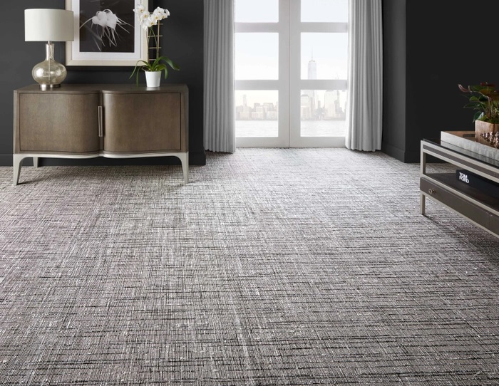 Custom Rugs, Runners & Rounds Textureweave Charcoal Black - Charcoal Machine Made Rug