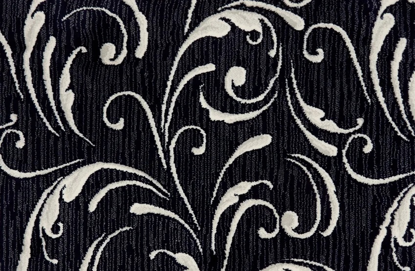 Custom Rugs, Runners & Rounds Filigree Night Black - Charcoal Machine Made Rug