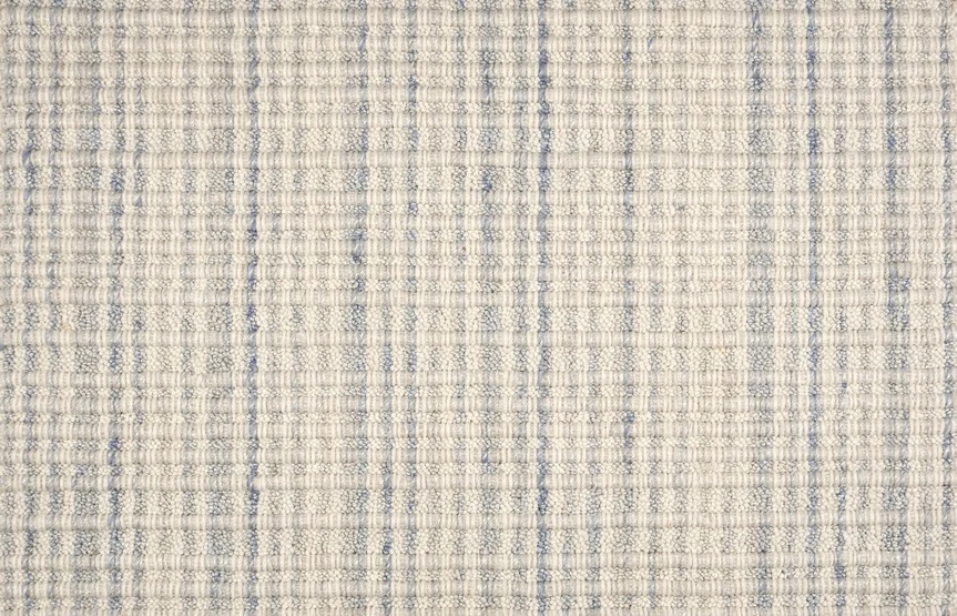 Custom Rugs, Runners & Rounds Wisteria Breeze Ivory - Beige & Lt. Blue - Blue Hand Loomed Rug