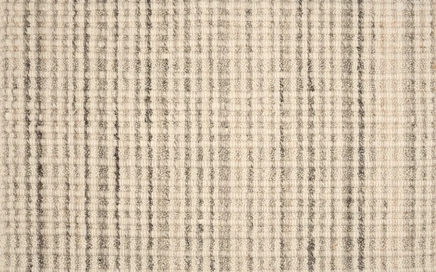 Custom Rugs, Runners & Rounds Wisteria Nickel Ivory - Beige & Lt. Grey - Grey Hand Loomed Rug