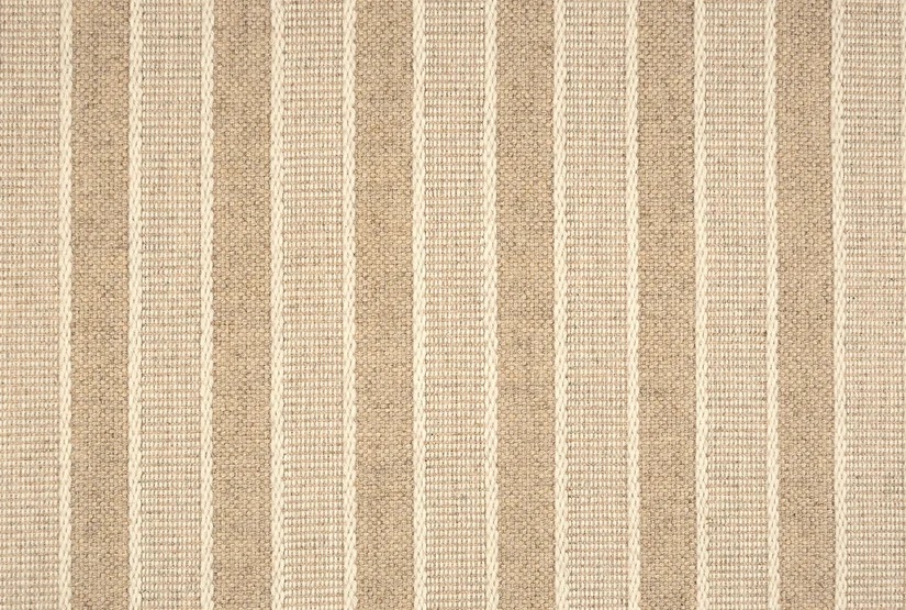 Custom Rugs, Runners & Rounds Renegade Stripe Wheat Lt. Brown - Chocolate & Ivory - Beige Flat weave Rug