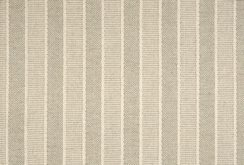 Custom Rugs, Runners & Rounds Renegade Stripe Sage Green & Lt. Grey - Grey Flat weave Rug