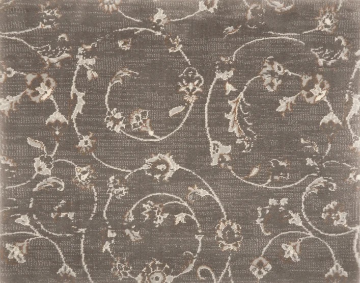 Custom Rugs, Runners & Rounds Floretta Dove Grey Lt. Grey - Grey Machine Made Rug