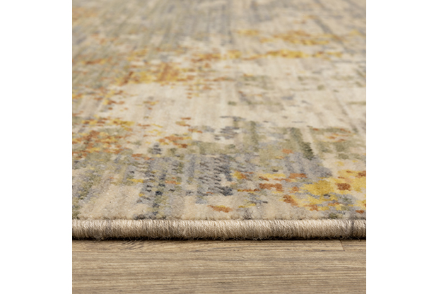 Contemporary Rugs & Transitional Rugs Soleri SOL03 Lt. Grey - Grey & Rust - Orange Machine Made Rug