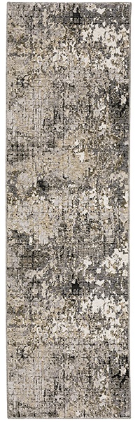 Contemporary Rugs & Transitional Rugs Nebulous 91D Lt. Grey - Grey & Black - Charcoal Machine Made Rug