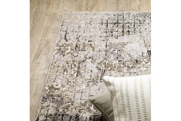 Contemporary Rugs & Transitional Rugs Nebulous 91D Lt. Grey - Grey & Black - Charcoal Machine Made Rug
