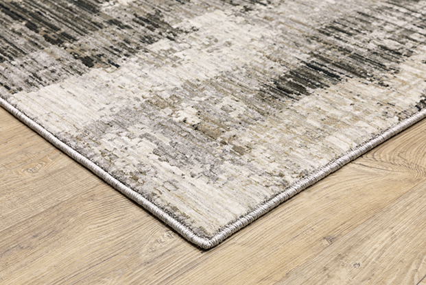 Contemporary Rugs & Transitional Rugs Nebulous 4151N Lt. Grey - Grey & Black - Charcoal Machine Made Rug
