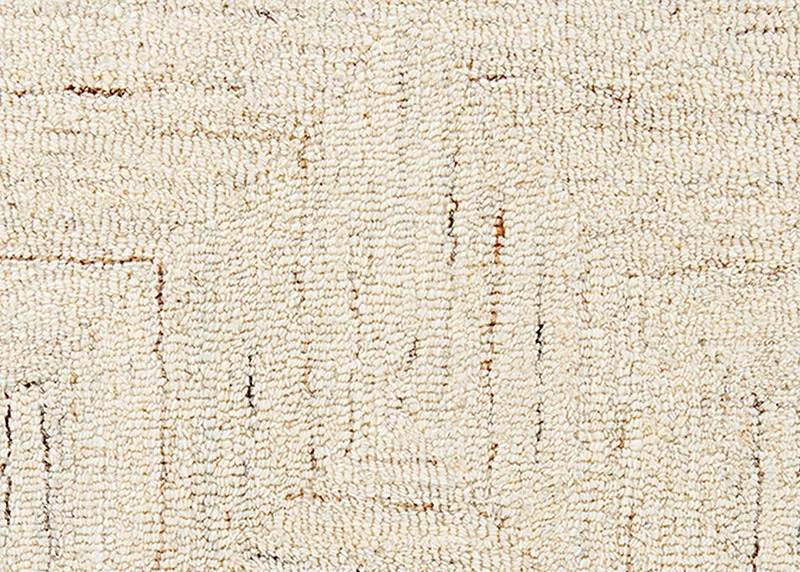 Custom Rugs, Runners & Rounds A-Mazing 3968/0001 Neutral Ivory - Beige Machine Made Rug