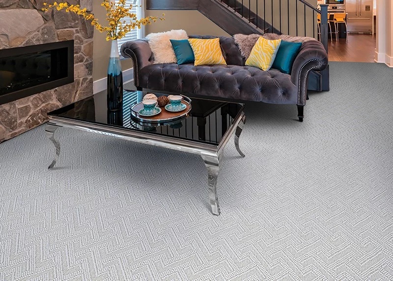 Custom Rugs, Runners & Rounds Wilton White Collection 6013/0002 Maze White Ivory - Beige Machine Made Rug