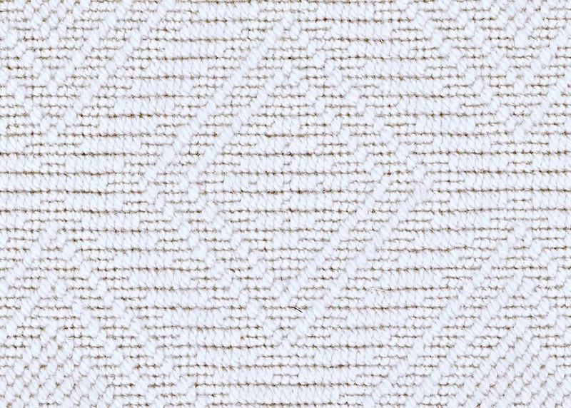 Custom Rugs, Runners & Rounds Wilton White Collection 6013/0003 Diamond Weave Ivory - Beige Machine Made Rug
