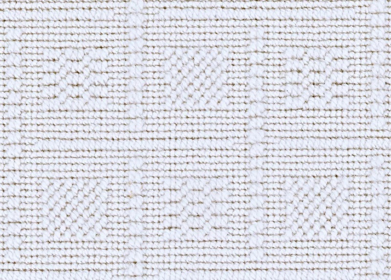 Custom Rugs, Runners & Rounds Wilton White Collection 6013/0004 Basketweave Ivory - Beige Machine Made Rug