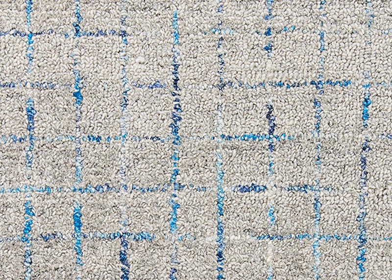 Custom Rugs, Runners & Rounds Candlewood 6980/0002 Marine Lt. Grey - Grey & Lt. Blue - Blue Machine Made Rug