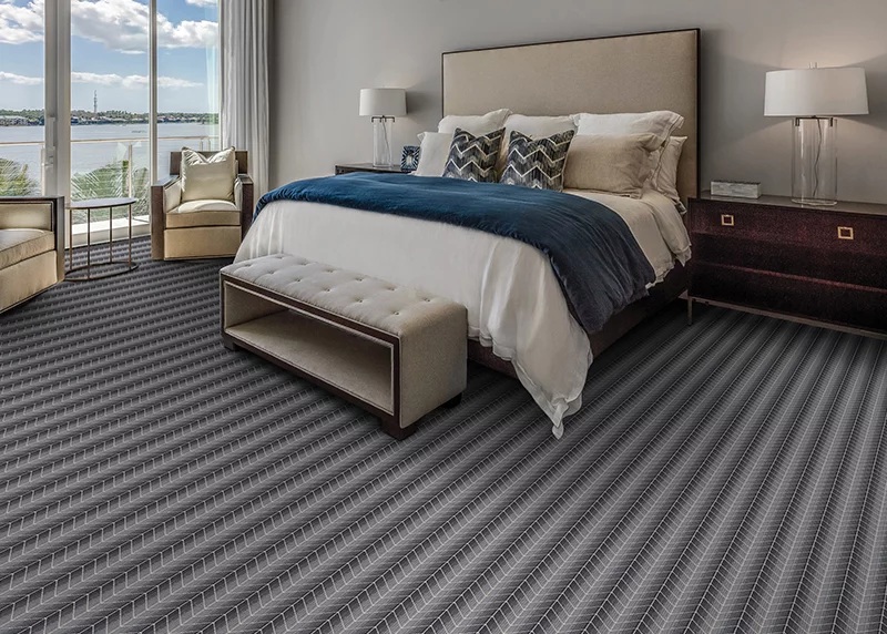 Custom Rugs, Runners & Rounds Caymus 6546/0001 Blue Medium Blue - Navy Machine Made Rug