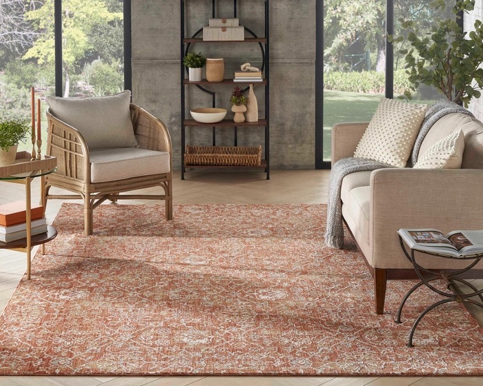 Custom Rugs, Runners & Rounds Infinite Tradition IFT57 Brick Red - Burgundy & Rust - Orange Machine Made Rug