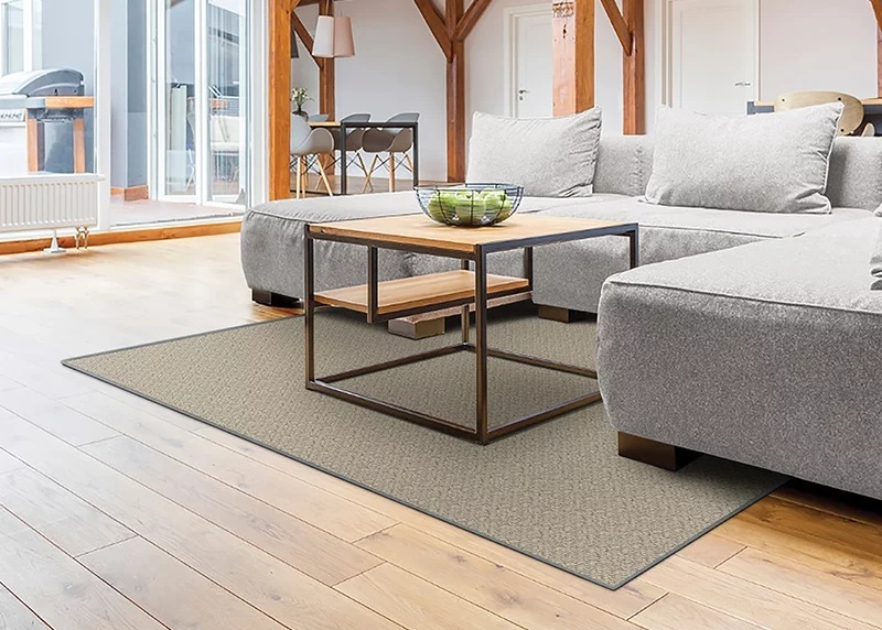 Custom Rugs, Runners & Rounds Cottage Tweed 3639/0002 Dark Grey Black - Charcoal & Lt. Grey - Grey Machine Made Rug