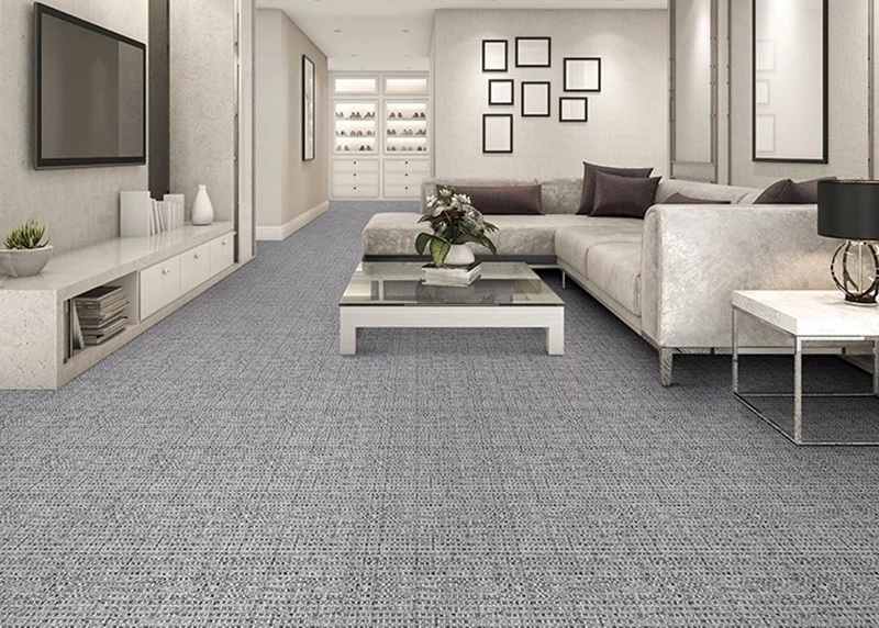 Custom Rugs, Runners & Rounds Cottage Weave 6002/0001 Oatmeal Lt. Grey - Grey Machine Made Rug