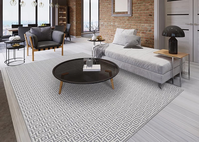 Custom Rugs, Runners & Rounds Emerald Isle 6189/0002 Blue Medium Blue - Navy & Ivory - Beige Machine Made Rug