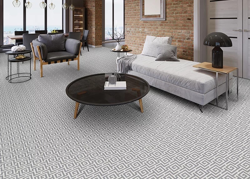 Custom Rugs, Runners & Rounds Emerald Isle 6189/0002 Blue Medium Blue - Navy & Ivory - Beige Machine Made Rug