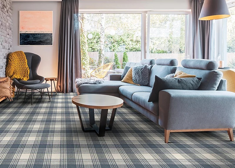 Custom Rugs, Runners & Rounds Highland Plaid 8533/0001 - 0005 Multiple Colors Available Multi Machine Made Rug