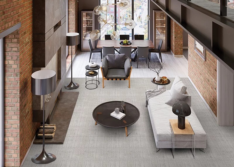 Custom Rugs, Runners & Rounds Lantana 8649/0002 Granite Lt. Grey - Grey Machine Made Rug
